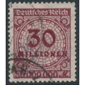 GERMANY - 1923 30Millionen Mk carmine-brown Numeral, geprüft, used – Michel # 320