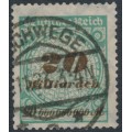 GERMANY - 1923 20Milliarden Mk green/brown Numeral, used – Michel # 329A