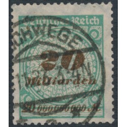 GERMANY - 1923 20Milliarden Mk green/brown Numeral, used – Michel # 329A
