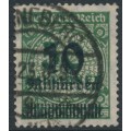 GERMANY - 1923 10Milliarden on 50Millionen Mk dark olive-green Numeral, geprüft, used – Michel # 336Aa