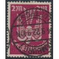 GERMANY - 1922 2Mk purple-red/grey Wood Pigeon airmail, geprüft, used – Michel # 216