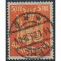GERMANY - 1922 5Mk orange/yellow Wood Pigeon airmail, geprüft, used – Michel # 218