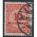 GERMANY - 1923 10Millionen Mk red Numeral, geprüft, used – Michel # 318A