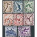 GERMANY - 1936 Summer Olympic Games set of 8, used – Michel # 609-616