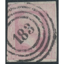 PREUßEN - 1857 1Sgr rose King Friedrich Wilhelm IV, imperforate, no watermark, used – Michel # 6a