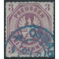 PREUßEN - 1865 3pf deep grey-lilac Eagle, rouletted, used – Michel # 19a