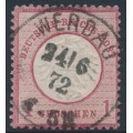 GERMANY - 1872 1Gr carmine Small Shield, used – Michel # 4