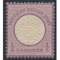 GERMANY - 1872 ¼Gr violet Large Shield, MH – Michel # 16