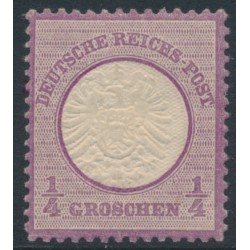 GERMANY - 1872 ¼Gr violet Large Shield, MH – Michel # 16
