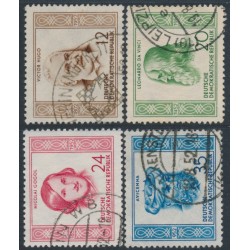 EAST GERMANY / DDR - 1952 Famous People set of 4, used – Michel # 311-314