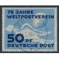 EAST GERMANY / DDR - 1949 50pf blue/dark ultramarine UPU Anniversary, used – Michel # 242