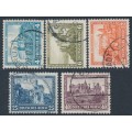 GERMANY - 1932 Historic Castles welfare set of 5, used – Michel # 474-478