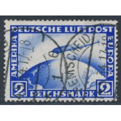 GERMANY - 1928 2RM ultramarine Graf Zeppelin, used – Michel # 423