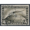 GERMANY - 1928 4RM black-brown Graf Zeppelin, used – Michel # 424