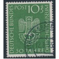 WEST GERMANY - 1953 10+5pf green German Museum in Munich, used – Michel # 163