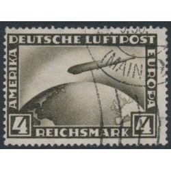 GERMANY - 1928 4RM black-brown Graf Zeppelin, used – Michel # 424