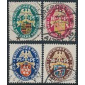 GERMANY - 1926 Coats of Arms Charity set of 4, used – Michel # 398-401