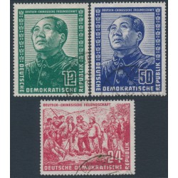 EAST GERMANY / DDR - 1951 German-Chinese Friendship set of 3, used – Michel # 286-288