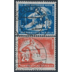 EAST GERMANY / DDR - 1950 Copper Mining set of 2, used – Michel # 273-27
