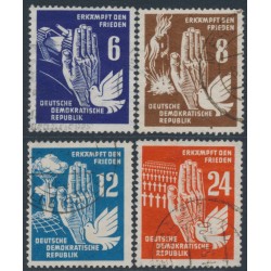 EAST GERMANY / DDR - 1950 Peace set of 4, used – Michel # 276-279