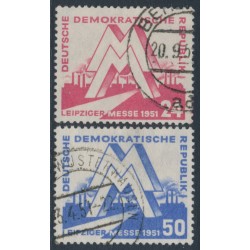 EAST GERMANY / DDR - 1951 Leipzig Messe set of 2, used – Michel # 282-283