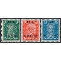 GERMANY - 1927 8pf to 25pf Famous Germans IAA o/p set of 3, MH – Michel # 407-409