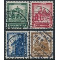 GERMANY - 1931 Famous Buildings Charity set of 4, used – Michel # 459-462