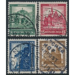 GERMANY - 1931 Famous Buildings Charity set of 4, used – Michel # 459-462