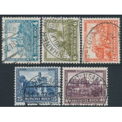 GERMANY - 1932 Historic Castles welfare set of 5, used – Michel # 474-478