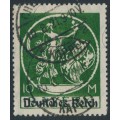 GERMANY - 1920 10Mk green Bavarian issue o/p DEUTSCHES REICH, used – Michel # 137I