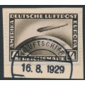 GERMANY - 1928 4RM black-brown Graf Zeppelin, used – Michel # 424