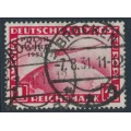 GERMANY - 1931 1RM red Graf Zeppelin, o/p POLAR-FAHRT 1931, used – Michel # 456