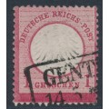 GERMANY - 1872 1Gr carmine Small Shield, 'large stamp', used – Michel # 4 L16