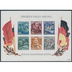 EAST GERMANY / DDR - 1955 Friedrich Engels imperf. M/S, MNH – Michel # Block 13