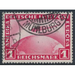 GERMANY - 1931 1RM red Graf Zeppelin, used – Michel # 455