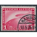 GERMANY - 1931 1RM red Graf Zeppelin, used – Michel # 455