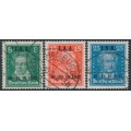GERMANY - 1927 8pf to 25pf Famous Germans IAA o/p set of 3, MH – Michel # 407-409