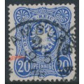 GERMANY - 1878 20pf cobalt-blue Imperial Eagle, used – Michel # 34b