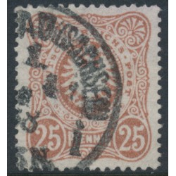 GERMANY - 1887 25pf orange-brown Imperial Eagle, used – Michel # 43IIc