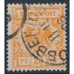 GERMANY - 1898 25pf deep orange Imperial Eagle, used – Michel # 49ba