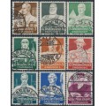 GERMANY - 1934 Charity set of 9 (Professionals), used – Michel # 556-564