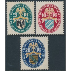 GERMANY - 1925 Coats of Arms Charity set of 3, MNH – Michel # 375-377