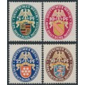 GERMANY - 1926 Coats of Arms Charity set of 4, MH – Michel # 398-401