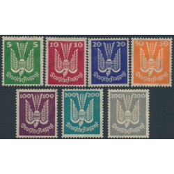 GERMANY - 1924 Wood Pigeon airmail set of 7, MH – Michel # 344-350