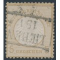GERMANY - 1872 5Gr ochre-brown Small Shield, used – Michel # 6