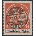 GERMANY - 1920 4Mk red Bavarian issue o/p DEUTSCHES REICH, used – Michel # 135I