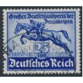 GERMANY - 1940 25+100pf ultramarine Blue Ribbon Horse Race, used – Michel # 746