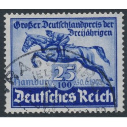GERMANY - 1940 25+100pf ultramarine Blue Ribbon Horse Race, used – Michel # 746