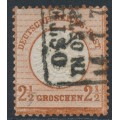 GERMANY - 1872 2½Gr red-brown Large Shield, used – Michel # 21a