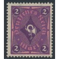 GERMANY - 1922 2M violet/pink Posthorn, variety, MNH – Michel # 191I